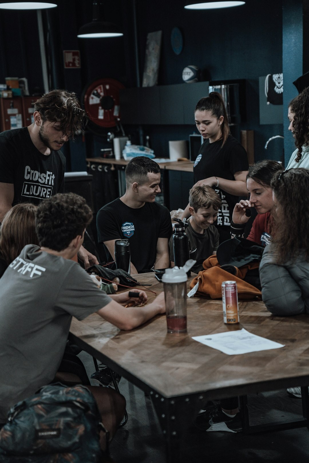 Small group of people in a workshop discussion circle
